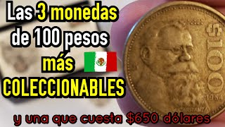 Moneda de 100 pesos Carranza 🇲🇽🤑 La más VALIOSA Precio  Monedas mexicanas [upl. by Marco]