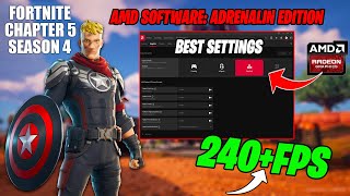 🔧 AMD Radeon Best Setting For Fortnite Chapter 5 Season 4 🔥FPS BOOST amp Fix Stutters 2024 [upl. by Sldney]