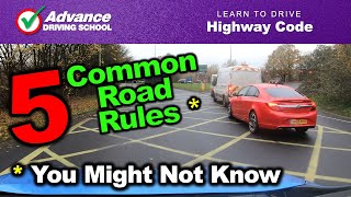 5 Common Road Rules You Might Not Know  Learn to drive Highway Code [upl. by Eramat]