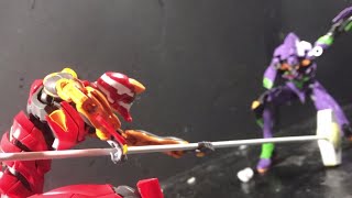 Attack on Eva RG Evangelion stop motion [upl. by Oileve561]