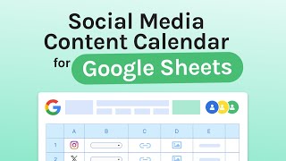 Easy Social Media Calendar for Google Sheets Free Template [upl. by Kroy732]