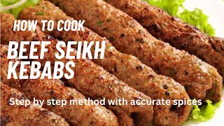 Beef Seekh Kebabs  Make and freeze easily at home  Yummy and delicious [upl. by Oralla7]