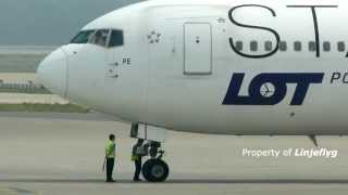 LOT Polish Airlines Boeing 767300 STAR ALLIANCE cs SPLPE [upl. by Dilly291]