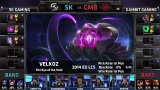 SK Gaming vs Gambit Gaming  Season 4 EU LCS Spring 2014 Week W10D1 G2  SK vs GMB Full game HD [upl. by Steele]