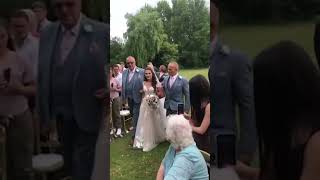 Dad invites stepdad to walk bride down the aisle  Humankind shorts [upl. by Einniw]