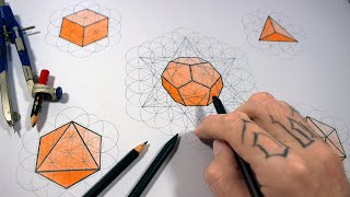 The Flower of Life and the Platonic Solids Step by Step [upl. by Garlanda]