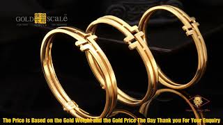 916 Gold Double TT High Polish Bangle [upl. by Knutson961]