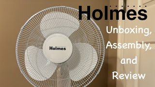 Holmes 32510383 Manual Stand Fan  Unboxing Assembly and Review [upl. by Lleval187]