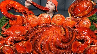 문어 🐙 해산물 가득 FLEX 해물찜 먹방 레시피 Octopus Seafood Boil Crab Abalone Scallops Recipe Mukbang ASMR Ssoyoung [upl. by Tertias]