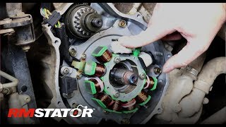 How To Install A Stator For Polaris 19972001 500 cc ATVs  3085561 3086821 RM01007 Instructions [upl. by Euphemiah]