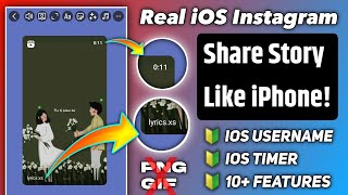 iOS Instagram For All Android 2024  iOS Timer  iOS Username  iPhone Story On Android [upl. by Sitoiganap404]