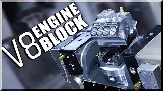 5Axis CNC Machined V8 Engine Block [upl. by Nylkoorb222]