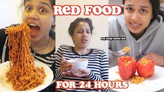 i only ate red food for 24 hours  clickfortaz [upl. by Aneehsak]