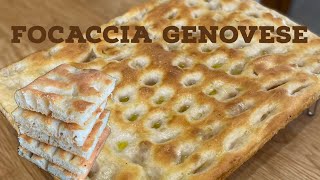 Focaccia genovese ricetta tradizionale ligure facile e veloce [upl. by Wyck]