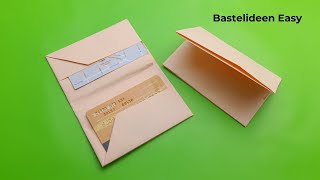 Basteln Mit Papier  Origami Geldbörse Falten  Bastelideen Easy [upl. by Hawker]