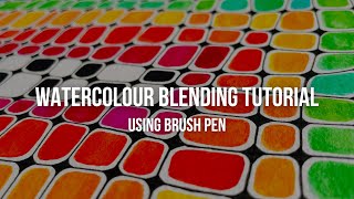 Watercolour Blending Tutorial using Brush Pens [upl. by Atronna]