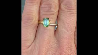 124ct cushion cut light green Australian sapphire Sydney jeweller Lizunova Fine Jewels [upl. by Acey]