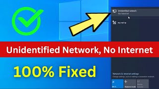 Fix Unidentified Network No Internet Windows 10 Laptop PC  UNIDENTIFIED NETWORK No Internet Access [upl. by Aicilihp271]