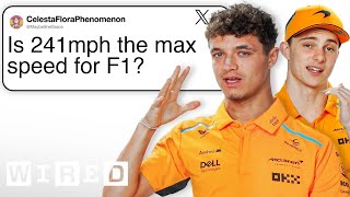 Lando Norris amp Oscar Piastri Answer Formula 1 Questions From Twitter  Tech Support  WIRED [upl. by Amliw314]