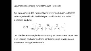 Superpositionsprinzip für elektrische Potentiale [upl. by Frye]