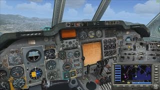 FSX Hawker Siddeley Trident into Hong Kong Kai Tak [upl. by Jammal]