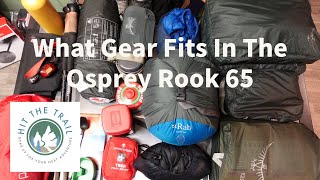 Packing the OSPREY ROOK 65  What fits in the bag [upl. by Dreeda198]