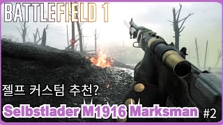 Battlefield 1 젤프 커스텀 추천은 Selbstlader M1916 Marksman [upl. by Mountford]