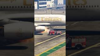 Airbus emergency landing extinguished by emergency rescue fire brigade today Gta 5 gta5 fyp crash [upl. by Batty]