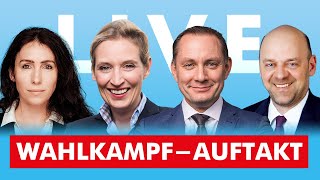 LIVE  WahlkampfAuftakt  Wir bringen Hessen wieder auf Kurs  Mit ALICE WEIDEL TINO CHRUPALLA [upl. by Anirol878]