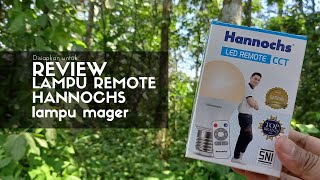 REVIEW LAMPU REMOTE HANNOCHS  LAMPU PINTAR HANNOCS [upl. by Serafine]