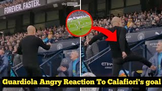 Pep Guardiolas reaction to Calafioris goal [upl. by Suzy389]