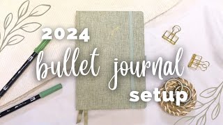 2024 BULLET JOURNAL SETUP  Easy Yearly Bullet Journal Set Up  2024 Pre Made Bujo Planner [upl. by Adelina182]