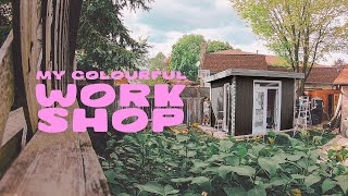 My Colourful Woodshop  Building a Custom DIY Workshop [upl. by January]