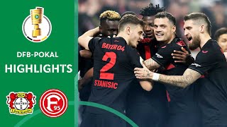 UNBEATEN Leverkusen enters the FINAL  Leverkusen vs Düsseldorf 40  Highlights  DFBPokal [upl. by Iorgos]