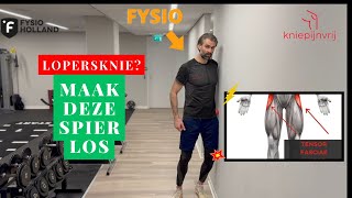 Kniepijnvrij  Lopers knie Haal met slechts 1 effectieve oefening de spanning van de knie af [upl. by Aved]