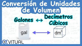 🧊 Conversión de Unidades de Volumen Galones gal a Decímetros Cúbicos dm³ [upl. by Reffotsirk]