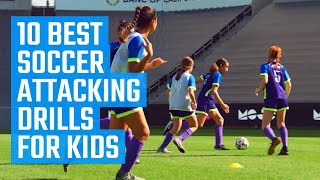 10 Best Soccer Attacking Drills for Kids  U10 U12 U14 Offense Drills  Fun Soccer Drills by MOJO [upl. by Agnot725]