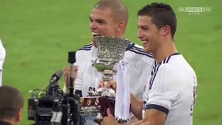 Cristiano Ronaldo vs Barcelona Supercopa Final  2nd leg English Commentary  Title celebrations [upl. by Nnaear]