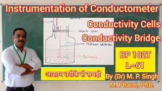 Instrumentation of Conductometer  Conductance Cell  Conductivity Bridge  Analysis  BP102T  L61 [upl. by Kazue213]