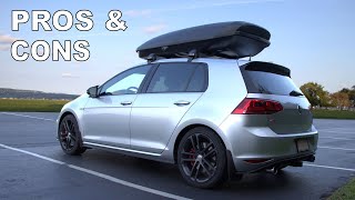 ROOFTOP CARGO BOX PROS AND CONS [upl. by Hgielime]