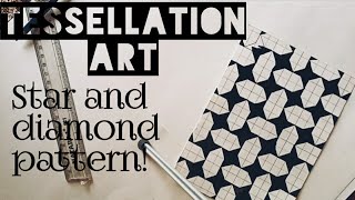 Tessellation art how to make tessellationeasy tessellation drawing star and diamond tessellation [upl. by Sherrod]