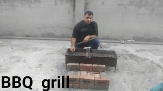 How to build charcoal grill at home  how to make BBQ grill at home  by Chef asif maqbool [upl. by Blanchette232]