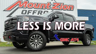 Less is More Lift on a 2022 GMC AT4 or Chevy Trail Boss [upl. by Ina]