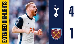 Tottenham Hotspur 41 West Ham  EXTENDED PREMIER LEAGUE HIGHLIGHTS [upl. by Anawit]