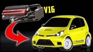 Smallest V16 Engine  Automation  BeamNG [upl. by Anthe891]