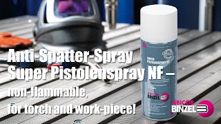 AntiSpatterSpray Super Pistolenspray NF – nonflammable for torch and workpiece [upl. by Assirahc]