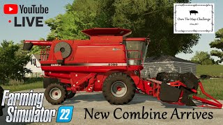 New 2388 Case Combine and Header on OTMC Farm  AlmaMO  Farming Simulator 22 [upl. by Htiaf910]