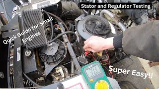 How to Test a Charging System Stator Voltage Regulator on any Small Engine  Easy to Follow Guide [upl. by Selmore968]