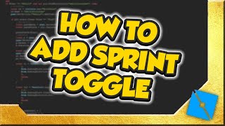 How To Add Sprint Toggle  ROBLOX Studio [upl. by Yanarp696]