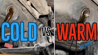 Oil change cold vs warm [upl. by Ras821]